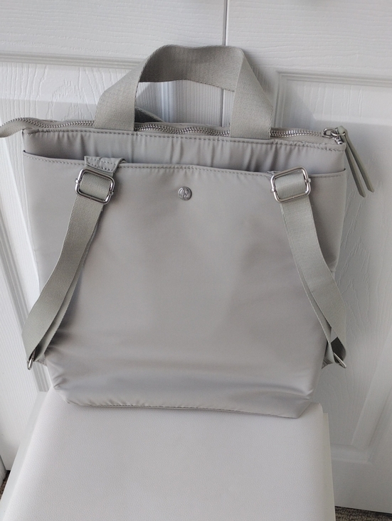 House Of Harlow Quilted Light Gray Women’s Backpack main image 3
